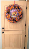 Halloween Wreath, Jack O' Lantern, Happy Halloween, Deco Mesh, Wired Ribbon, Wreath