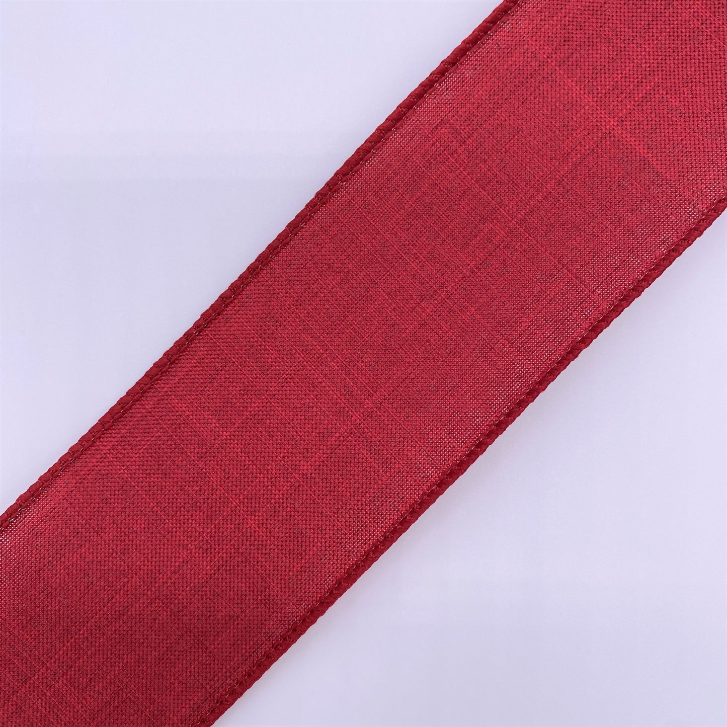 Cut at 3 Yard Increments, Burgundy, Wired Edged Ribbon, 2.5" X 3YD