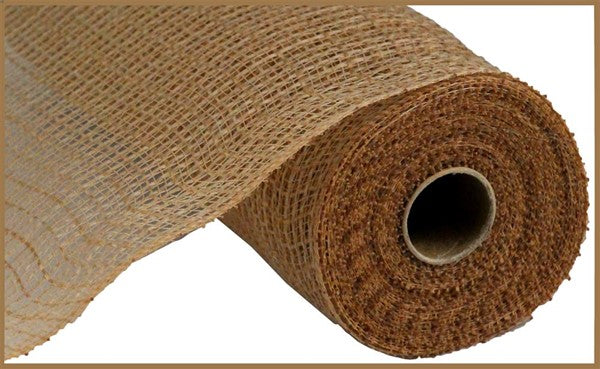 Faux Jute, Check Fabric Mesh, Natural, 10" X 10YD, RY831318