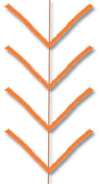 Work Garland, Color Orange, 9' in Length, With 22 Ties, XX752420