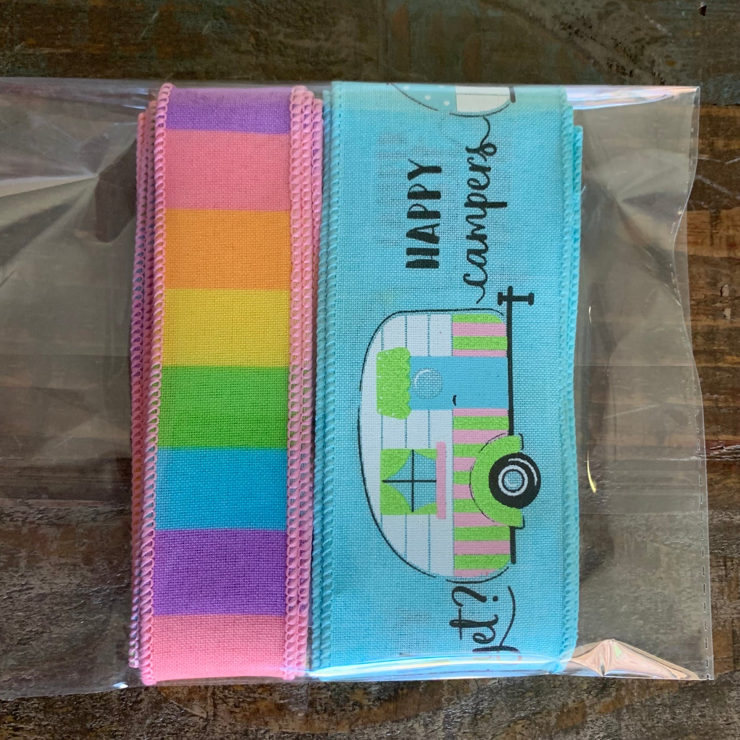 Assorted Happy Camper, Wired Ribbon, Bundle Bag, #41