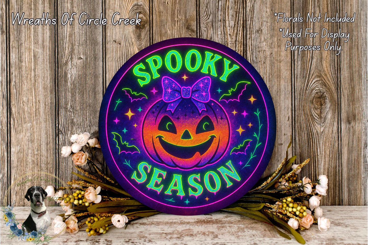 a sign that says spooky season on it