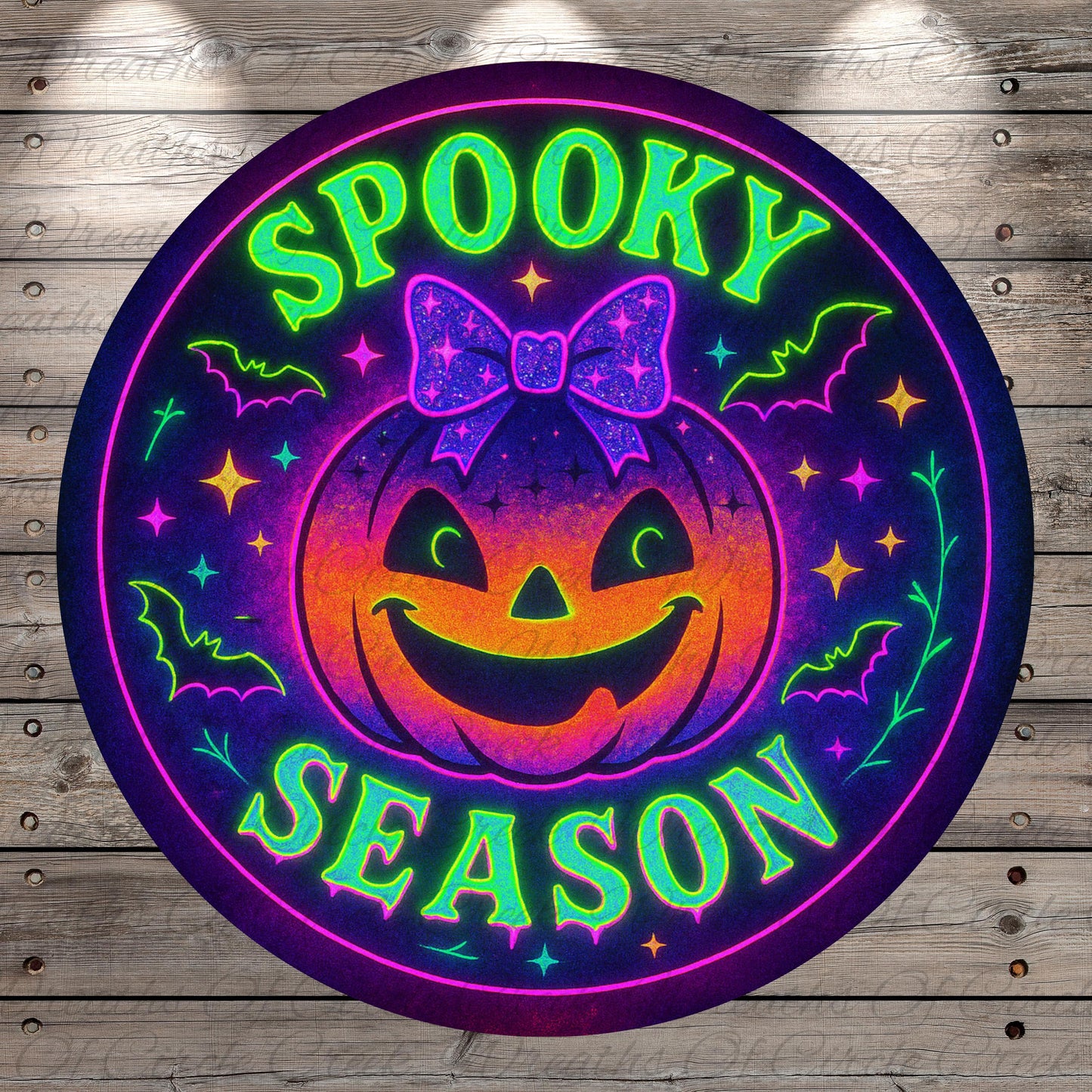 a sign that says spooky season on it