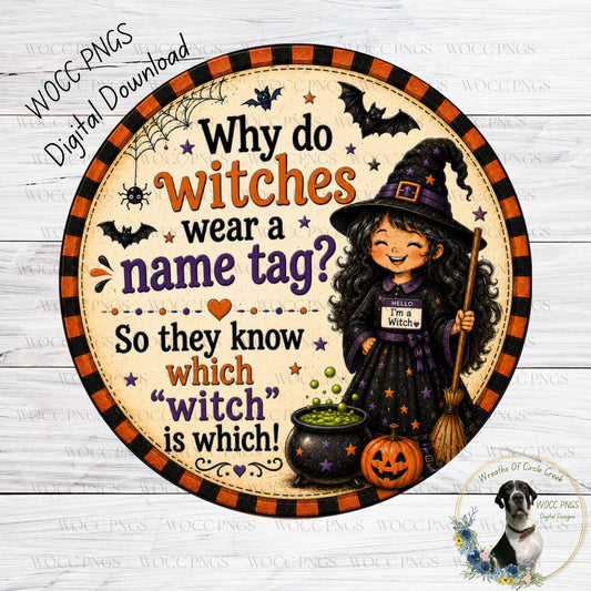 The image is a Halloween-themed illustration featuring a young girl dressed as a witch, surrounded by various Halloween elements such as bats, pumpkins, and a spider web.