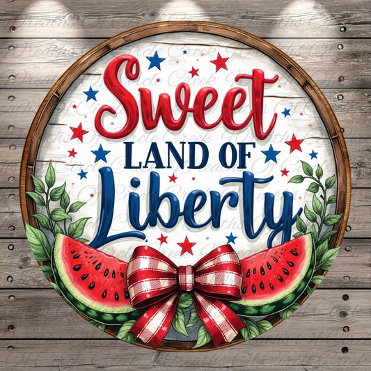 a sign that says, sweet land of liberty