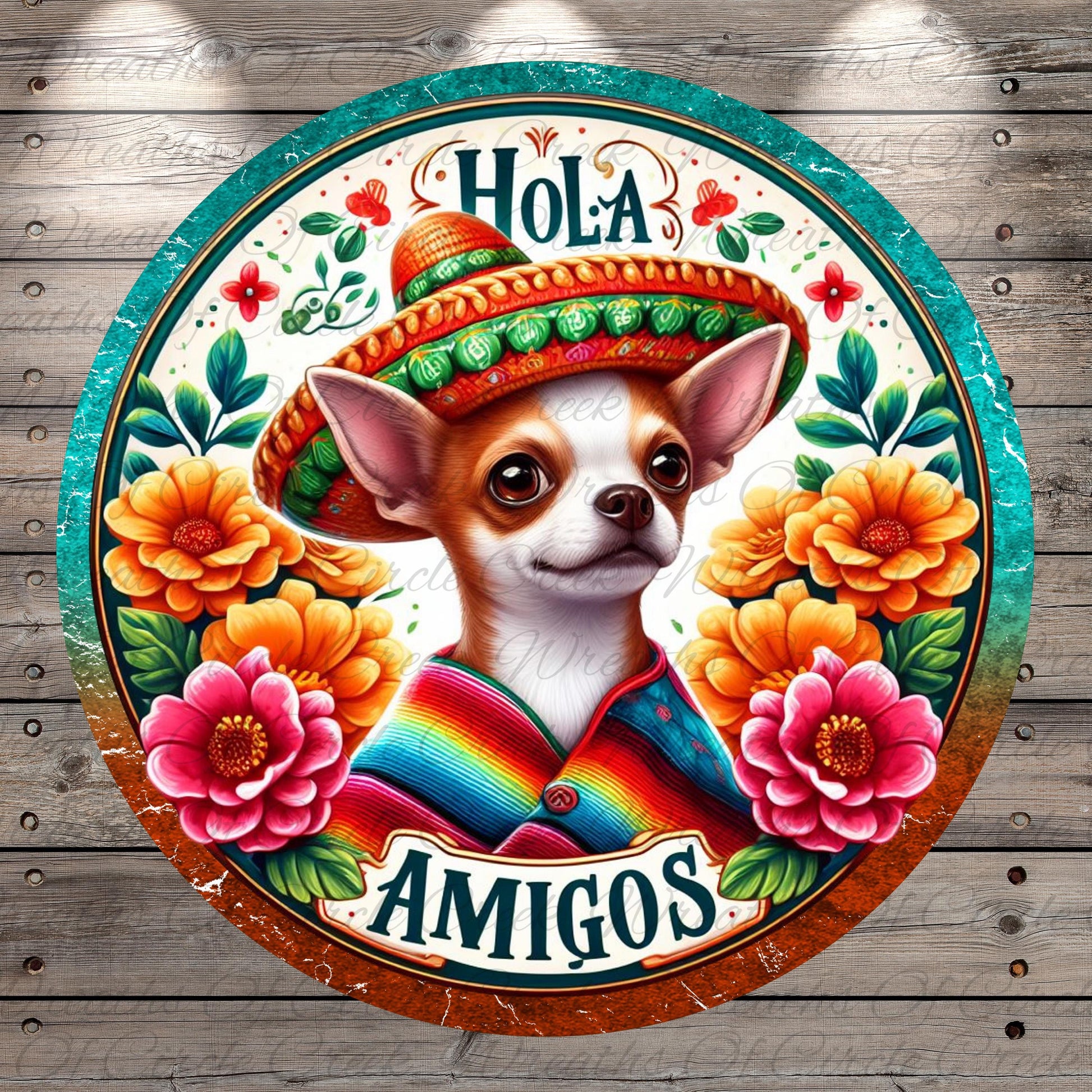 a painting of a chihuahua wearing a sombrero