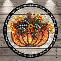 a picture of a pumpkin decorated with flowers