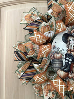 Witch Wreath, Happy Halloween, Vintage, Classic, Style, Deco Mesh Wreath