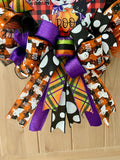 Ghost Wreath, Spooky, Boo, Ghost, Halloween, Wired Ribbon, Deco Mesh Wreath