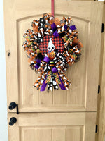 Ghost Wreath, Spooky, Boo, Ghost, Halloween, Wired Ribbon, Deco Mesh Wreath