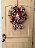 Ghost Wreath, Spooky, Boo, Ghost, Halloween, Wired Ribbon, Deco Mesh Wreath