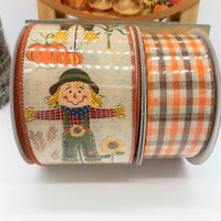 Scarecrow, Happy Fall, Sign, Ribbon, and Mesh Set