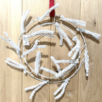 White, Work Wreath Form, Elevated, 13" Wire Frame, 16 Ties, Makes Up To 20" or 22",  Wreath, Brand S.P.I. CVW192w