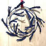Navy Blue, Work Wreath Form, Elevated, 13" Wire Frame, 16 Ties, Makes Up To 20" or 22",  Wreath, Brand S.P.I. CVW192N
