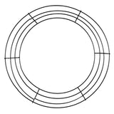 (2 Frames) -14" Wire Wreath Frame, Elevated, 4 Wire Rings, Black, MD063602