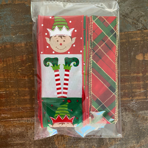 Assorted Christmas, Wired Ribbon, Bundle Bag, #60