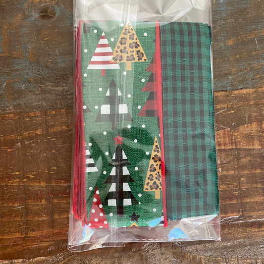 Assorted Christmas, Wired Ribbon, Bundle Bag, #62