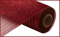 Burgundy W/Red Foil, Metallic Mesh, 10" X 10YD, RE130161