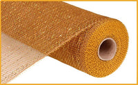 Gold Brown W/ Gold Foil, Metallic, Mesh, 10" X 10YD, RE130163