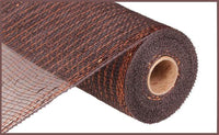 Chocolate W/Copper Foil, Metallic Mesh, 10" X 10YD, RE1301E2