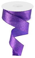 Purple, Shimmer Glitter, Wired Ribbon, 1.5" x 10 Yards, RGC159623