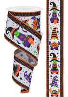 Halloween Gnomes, Wired Ribbon, 2.5" X 10 YD, RGE152827