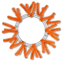 Orange, Work Wreath Form, Elevated, 15" Wire Frame, 18 Thick Ties, XX748820
