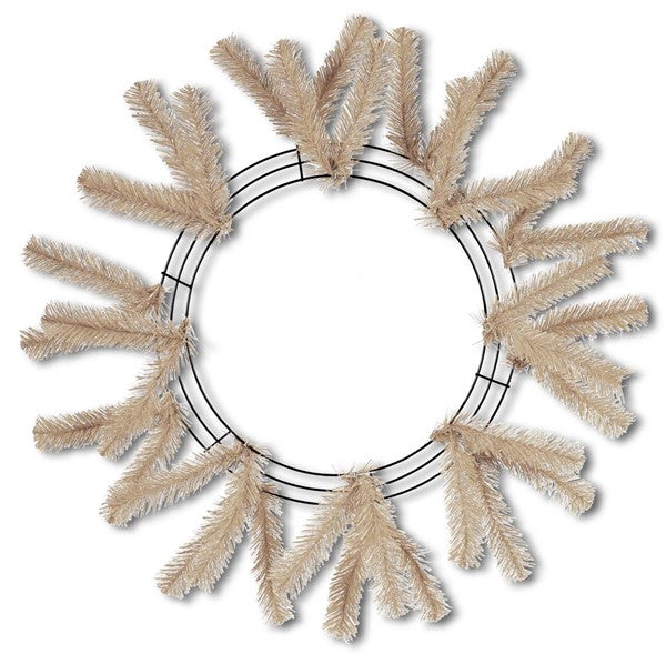 Burlap, Work Wreath Form, Elevated, 15" Wire Frame, 18 Thick Ties, XX7488W4