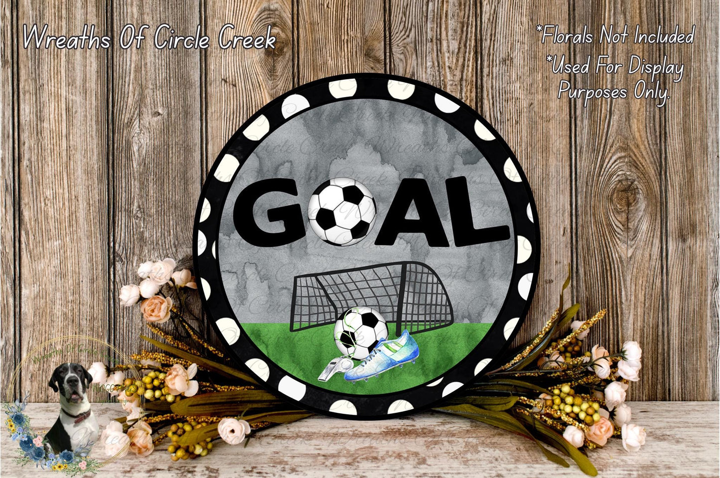 a picture of a soccer goal with a soccer ball
