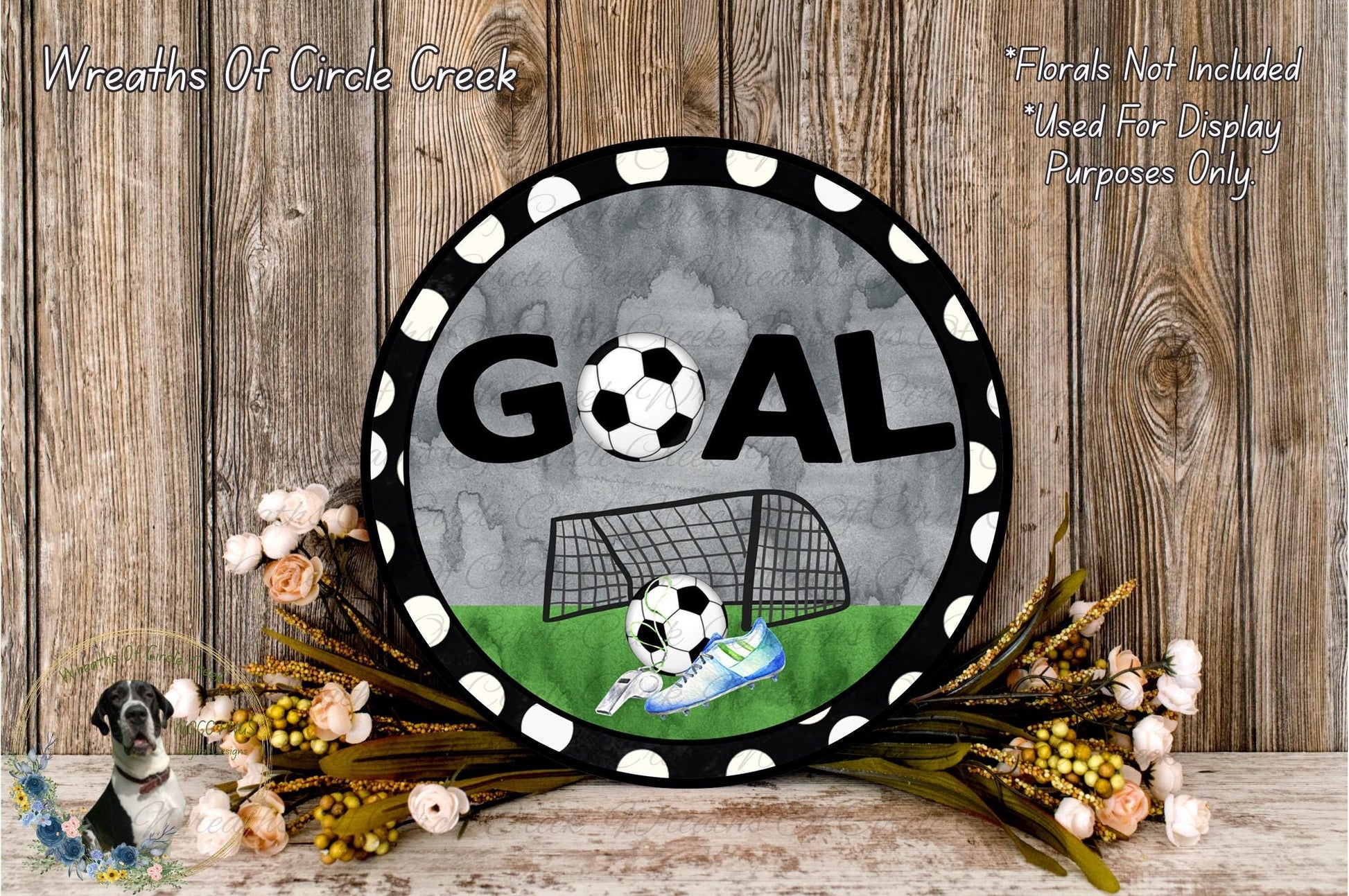 a picture of a soccer goal with a soccer ball