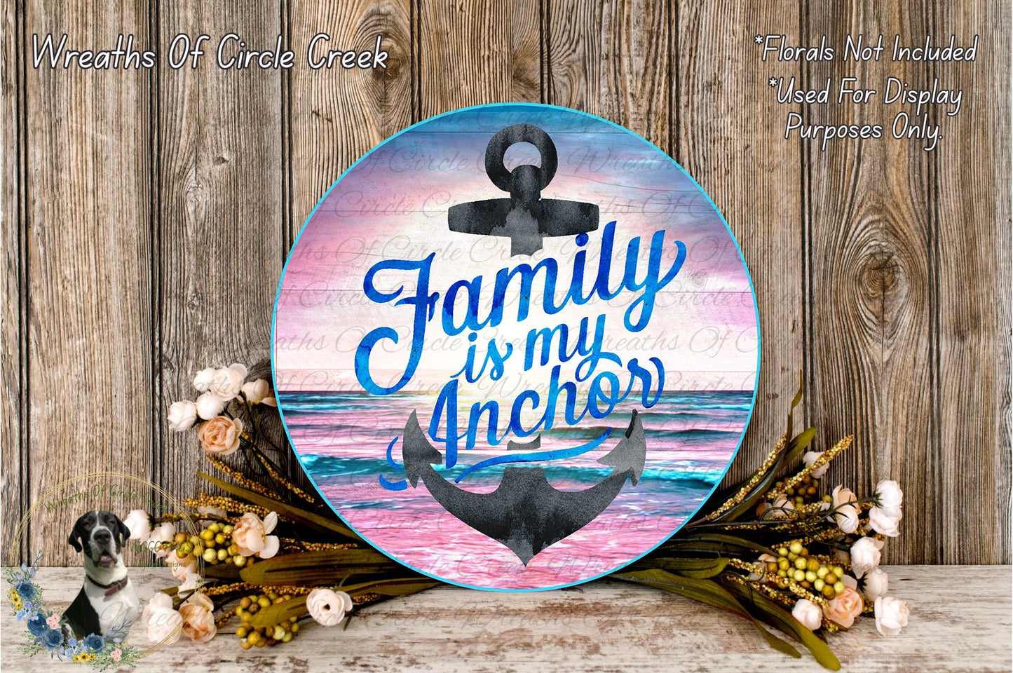 a picture of a sign that says, family is my anchor