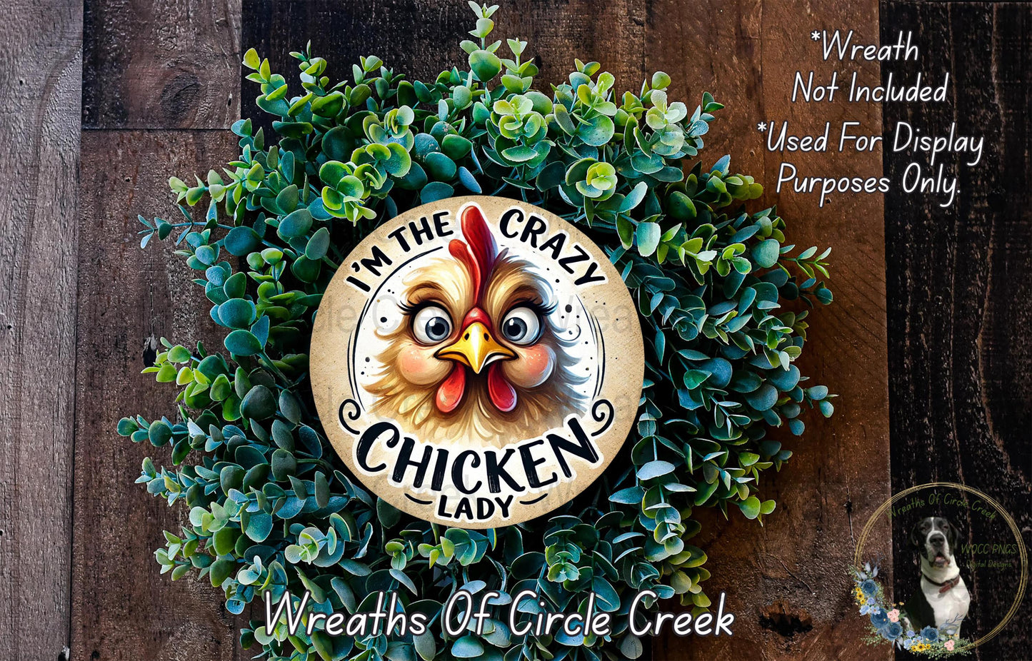 Crazy Chicken Lady Sign, Farmhouse Decor, Rustic Wooden Kitchen Plaque, Gift for Chicken Lovers, Country Home Wall Art.