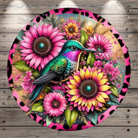 a colorful plate with a bird and flowers on it