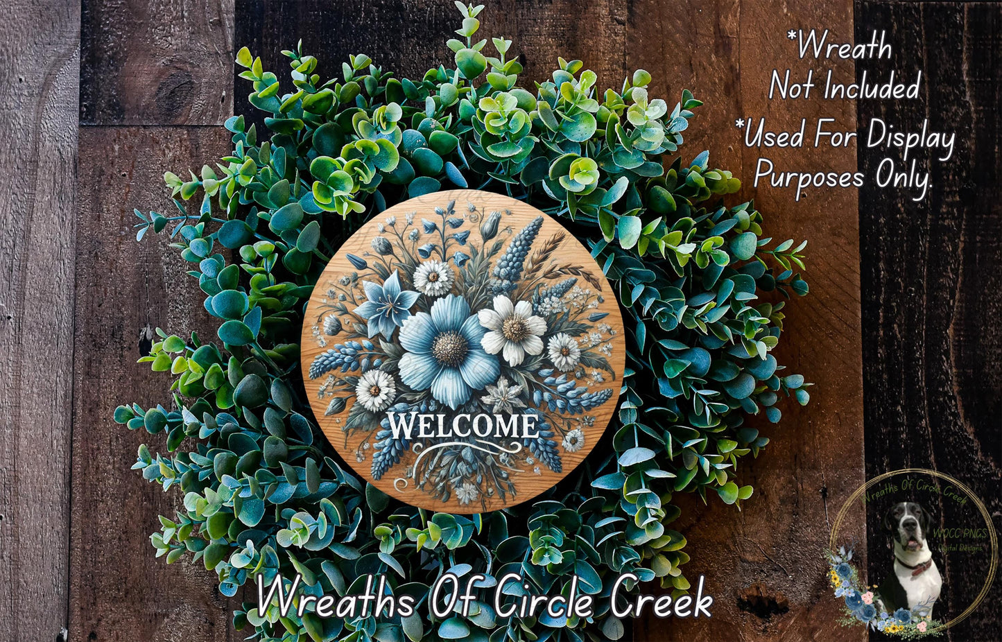a picture of a welcome wreath with succulents