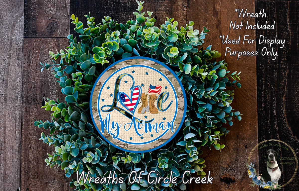 a wreath with a sewing machine on it