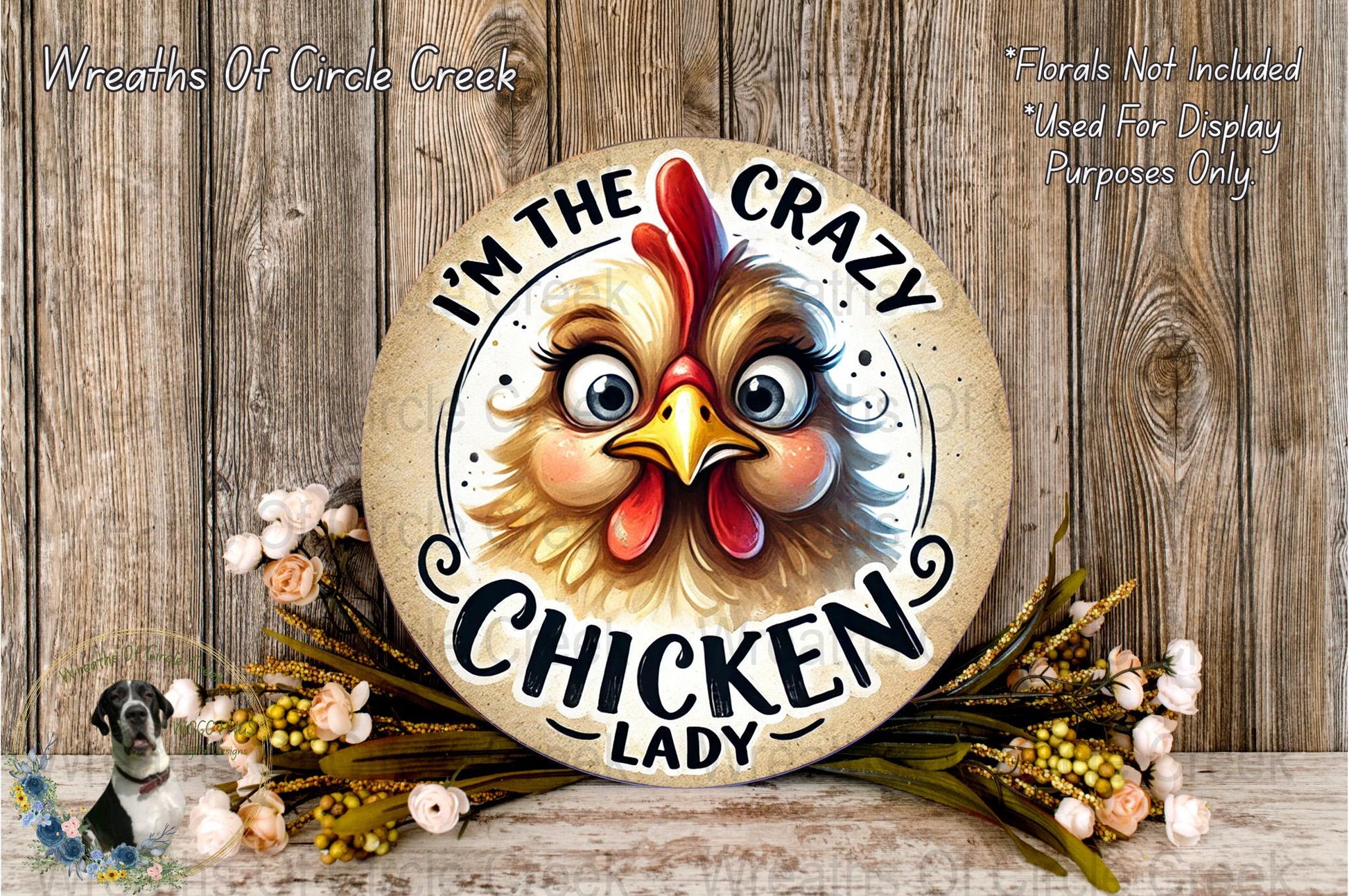 Crazy Chicken Lady Funny Farmhouse Kitchen Decor Wooden Sign