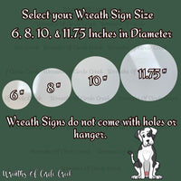 Love Heart, Florals, Polka Dots, Valentine, Wreath Sign, No Holes, Round UV Coated, Metal