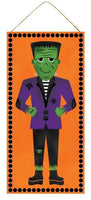 Frankenstein, MDF Sign, 12.5" H X 6" L, Black, Orange, Purple, Green, AP7007
