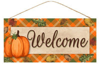 Welcome Fall Sign MDF Sign, 12.5" L X 6" H, Multi, Orange,  AP8595