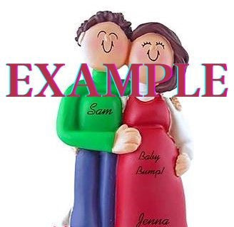 The Expecting Couple, Pregnancy, Ornament, DIY, Personalize It, OC-040-MBR-FBR