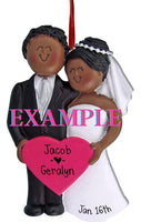 Wedding Couple Ornament, DIY, Personalize It,  OC-249-MBR-FBL