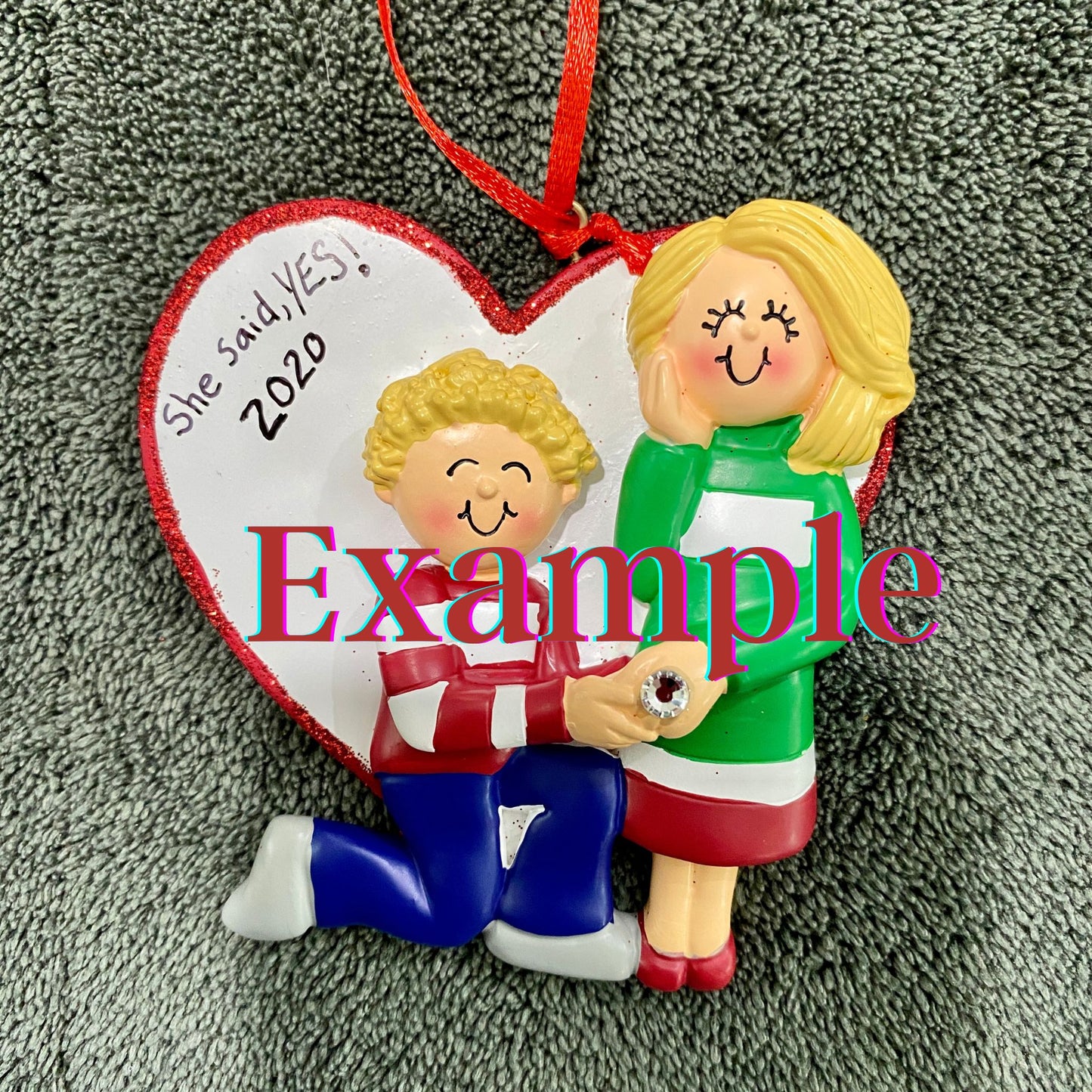 Marry Me, Engagement Ornament, DIY, Personalize It,  OC-376-MBR-FBR