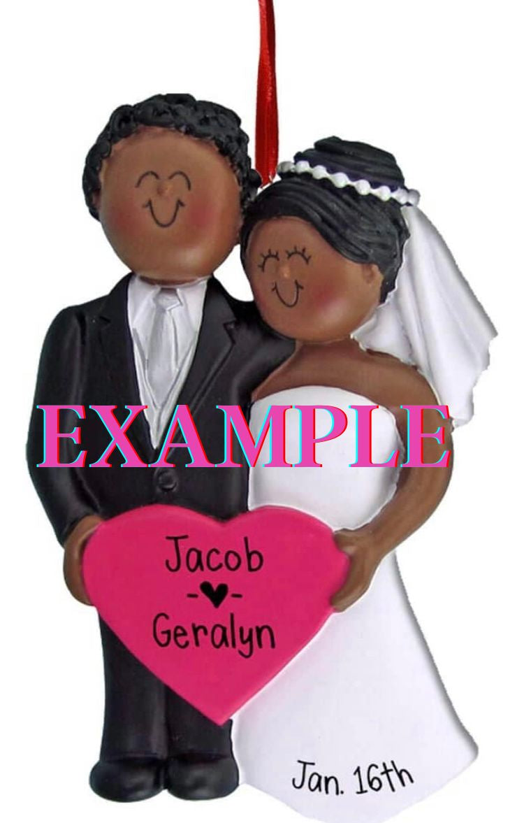 Wedding Couple Ornament, DIY, Personalize It,  OC-249-MBR-FBR