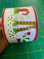 Elf Hats And Legs On Royal, White, Red, Lime, 2.5" X 10 YD., RG0157127