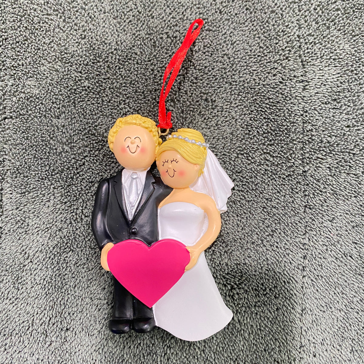 Wedding Couple Ornament, DIY, Personalize It,  OC-249-MBL-FBL