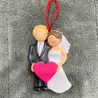 Wedding Couple Ornament, DIY, Personalize It,  OC-249-MBL-FBR