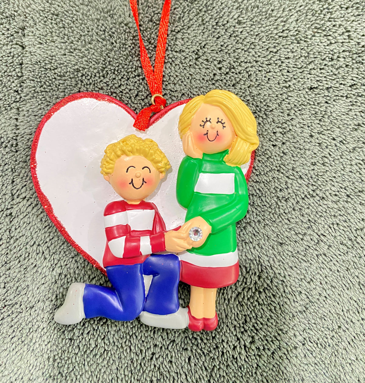 Marry Me, Engagement Ornament, DIY, Personalize It,  OC-376-MBL-FBL