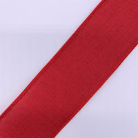 Cut at 3 Yard Increments, Red, Wired Edged Ribbon, 2.5" X 3YD