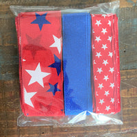 Assorted Patriotic, Ribbon, Ribbon Bundle Bag, #32