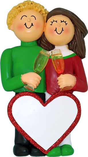 Engagement, Anniversary, Wedding, Champagne Toast. Ornament, DIY, Personalize It,  OC-382-MBL-FBR